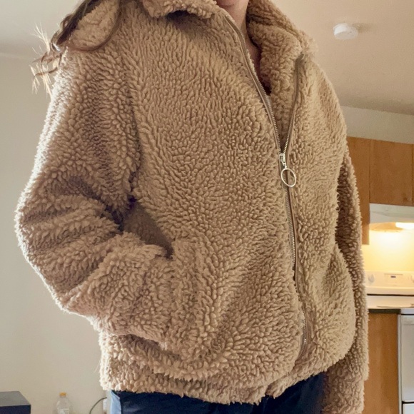 Beige Teddy Jacket - Picture 2 of 2